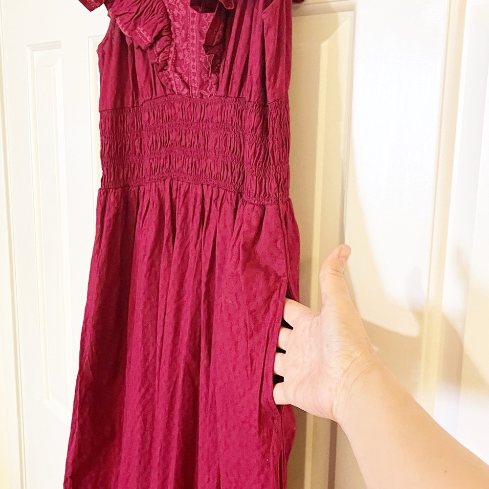 Universal Thread By Target Maroon Maxi Dress Smoc… - image 7